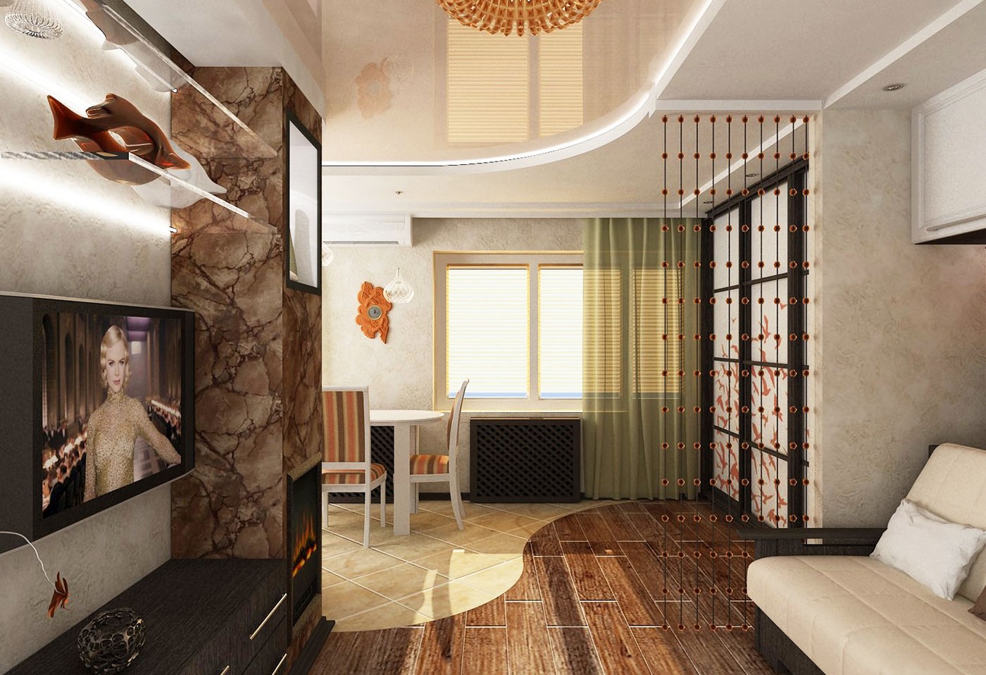 Перепланировку можно совместить с изменением дизайна помещения, его интерьера.